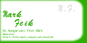 mark feik business card